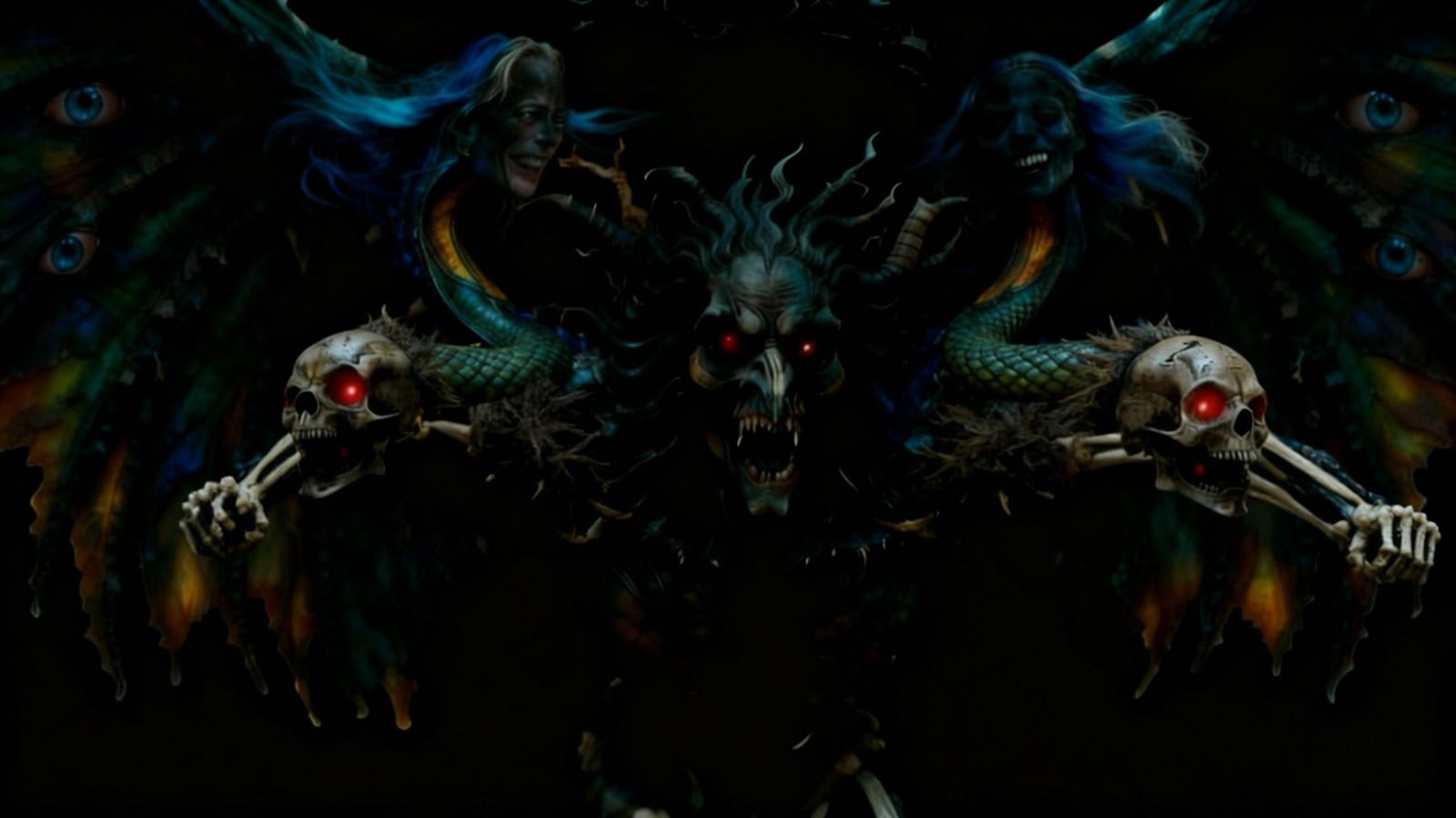 Mythical Serpent Women Lunging Forward