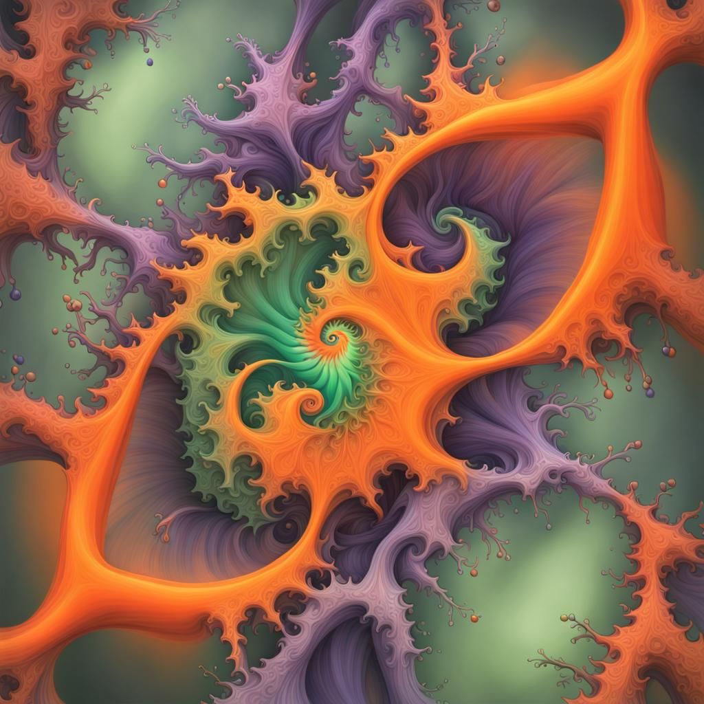 Fourth Dimensional Fractal Creature in Pastel Colors