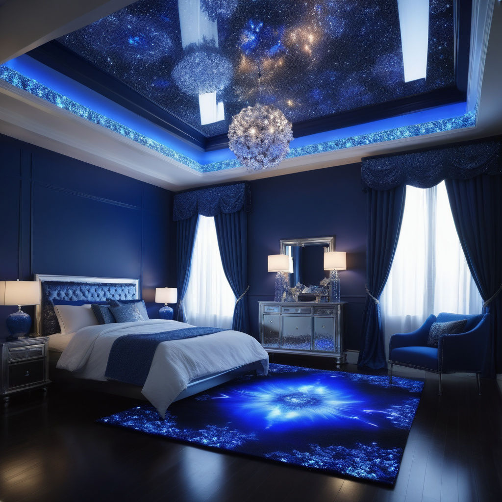 Silver rhinestone penthouse with Silver fractals rhinestone ...