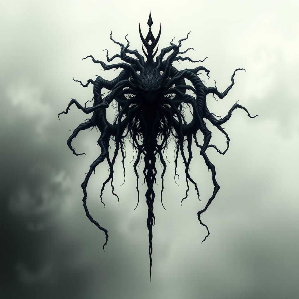 Ethereal Emblem of a Forgotten Realm in Surreal Style