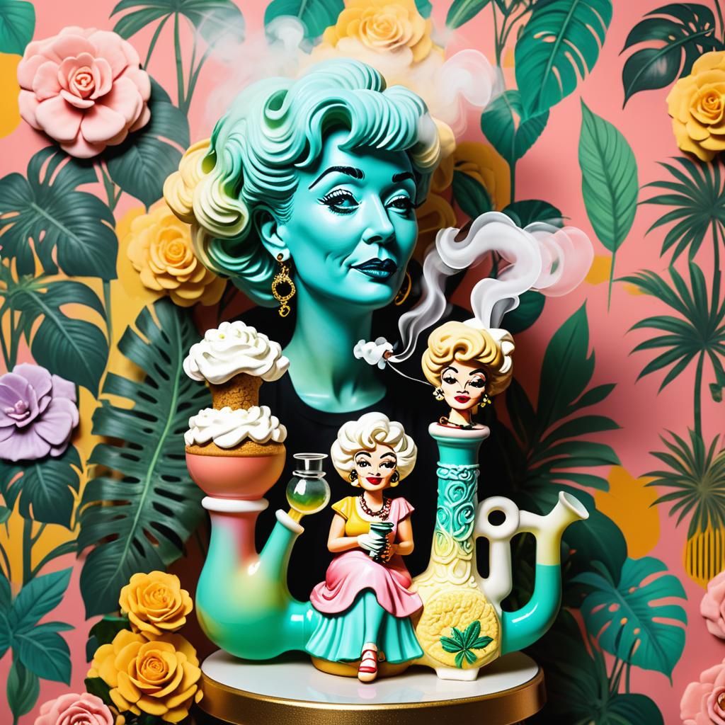 Golden Girls Inspired Intricate Bong Photograph