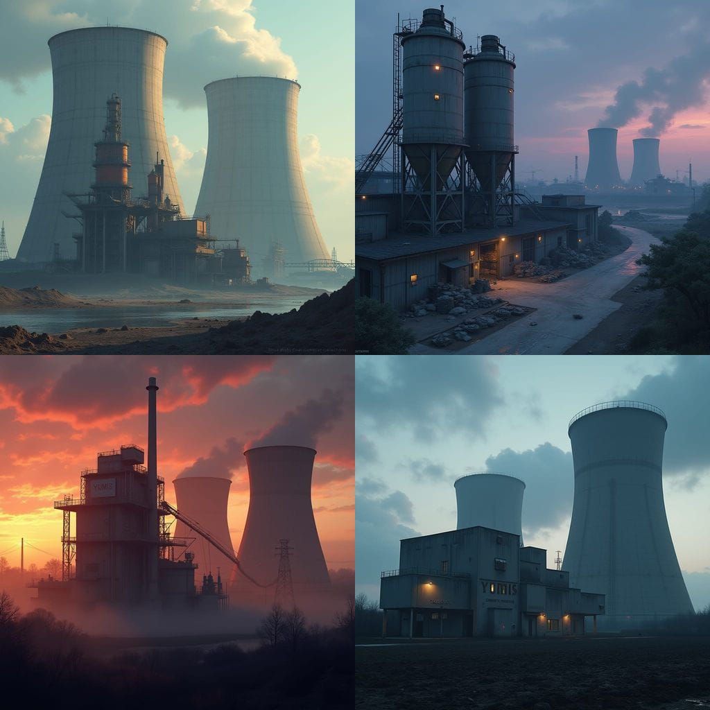Concrete Plant Near Nuclear Power Station