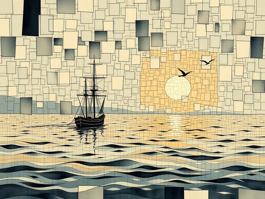 Melancholy Summer Evening on the Sea