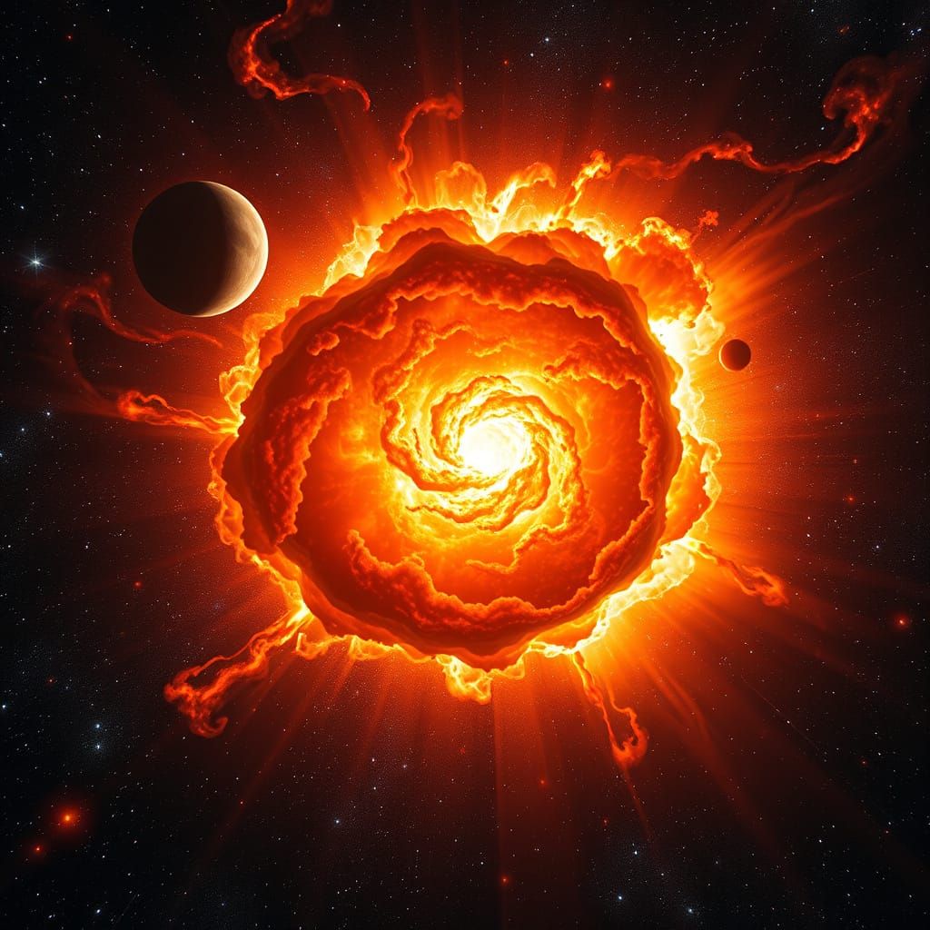 Supernova Explosion in a Galaxy of Stars