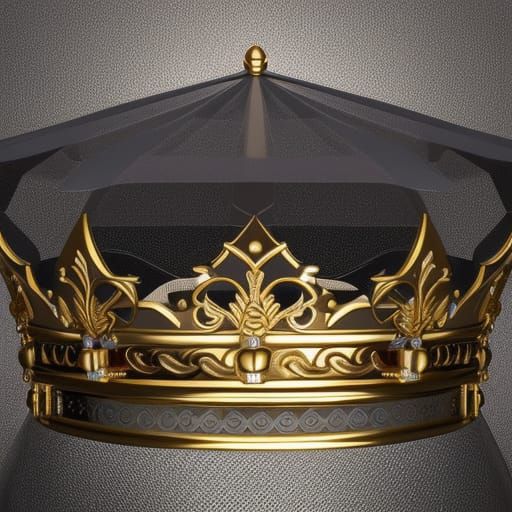 Silver Crown in Anime Digital Illustration Style