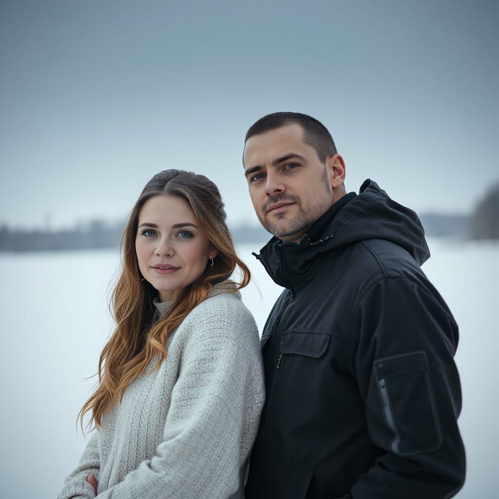 Northern Lappish Couple in Photorealistic Portraiture
