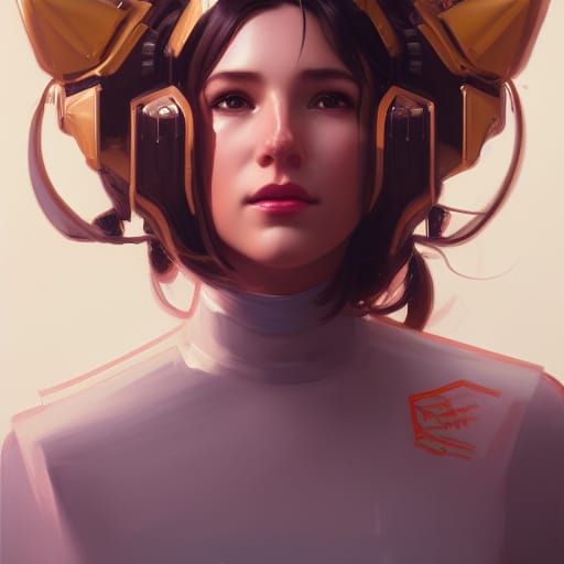 D.va Portrait in Hyperdetailed Digital Art Style