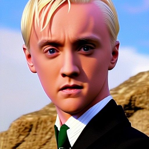 Surreal Draco Malfoy with Three Faces