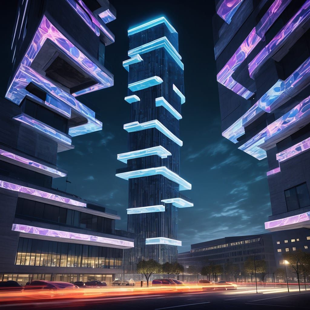 Gigantic Tower-City of Iridescent Beauty