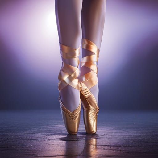 Fantastical Ballet Pointe Shoe in Detailed Matte Painting