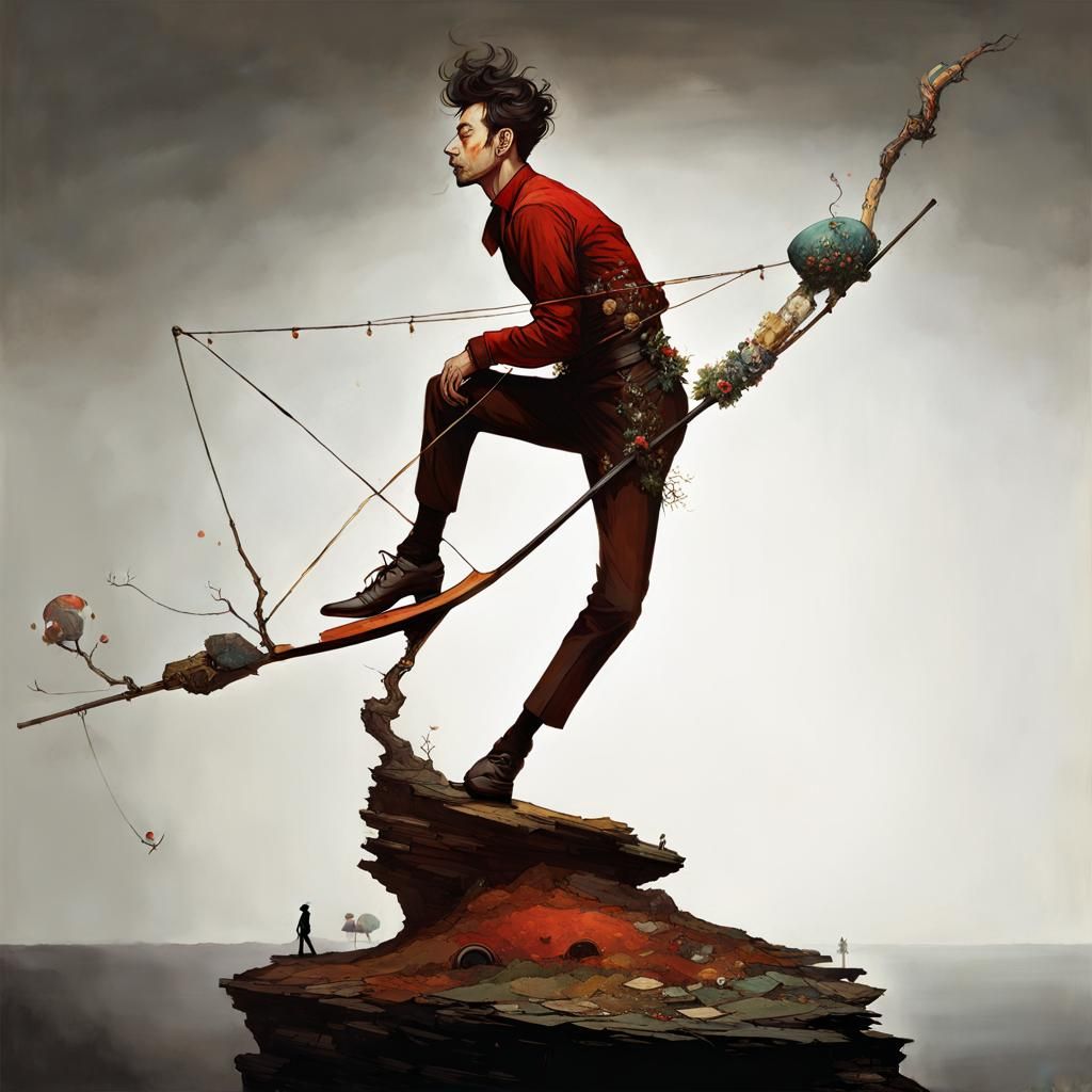 Equilibrist Portrait in Macabre Wonderland