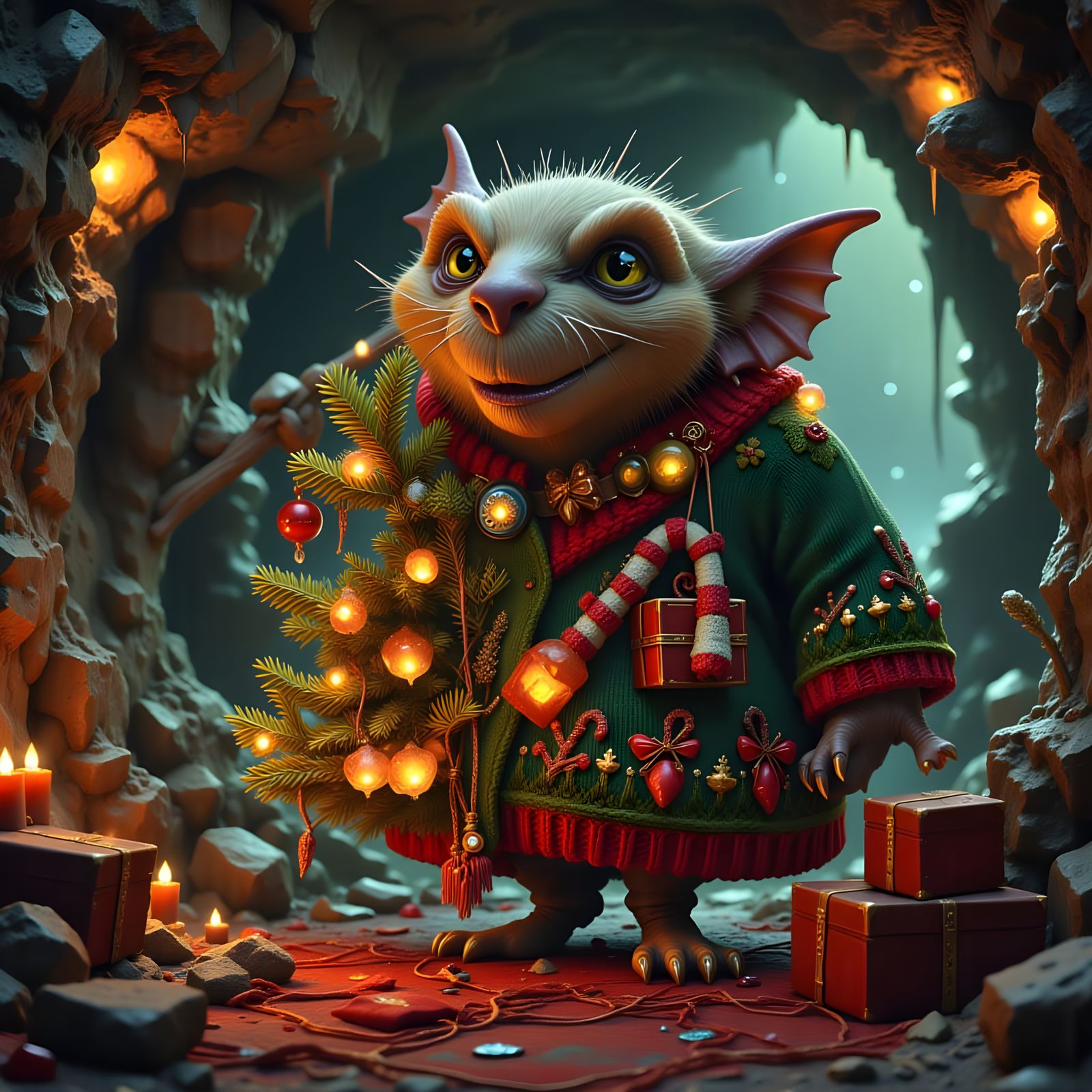 Hilariously Ill-Fitting Ugly Christmas Sweater