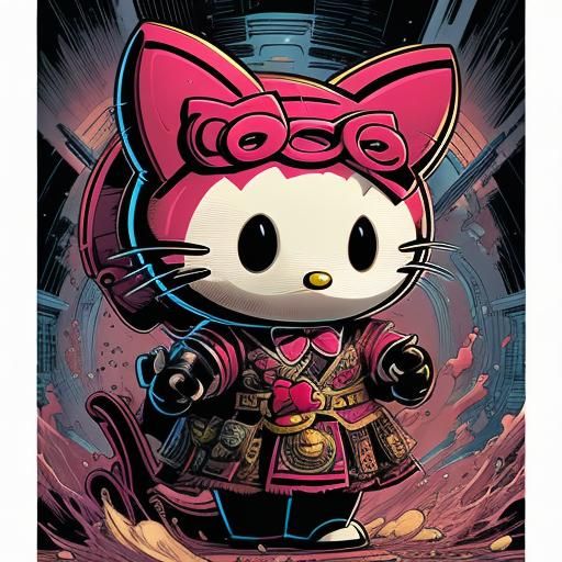Hello Kitty Comic Book Art by Brooks and Mumford