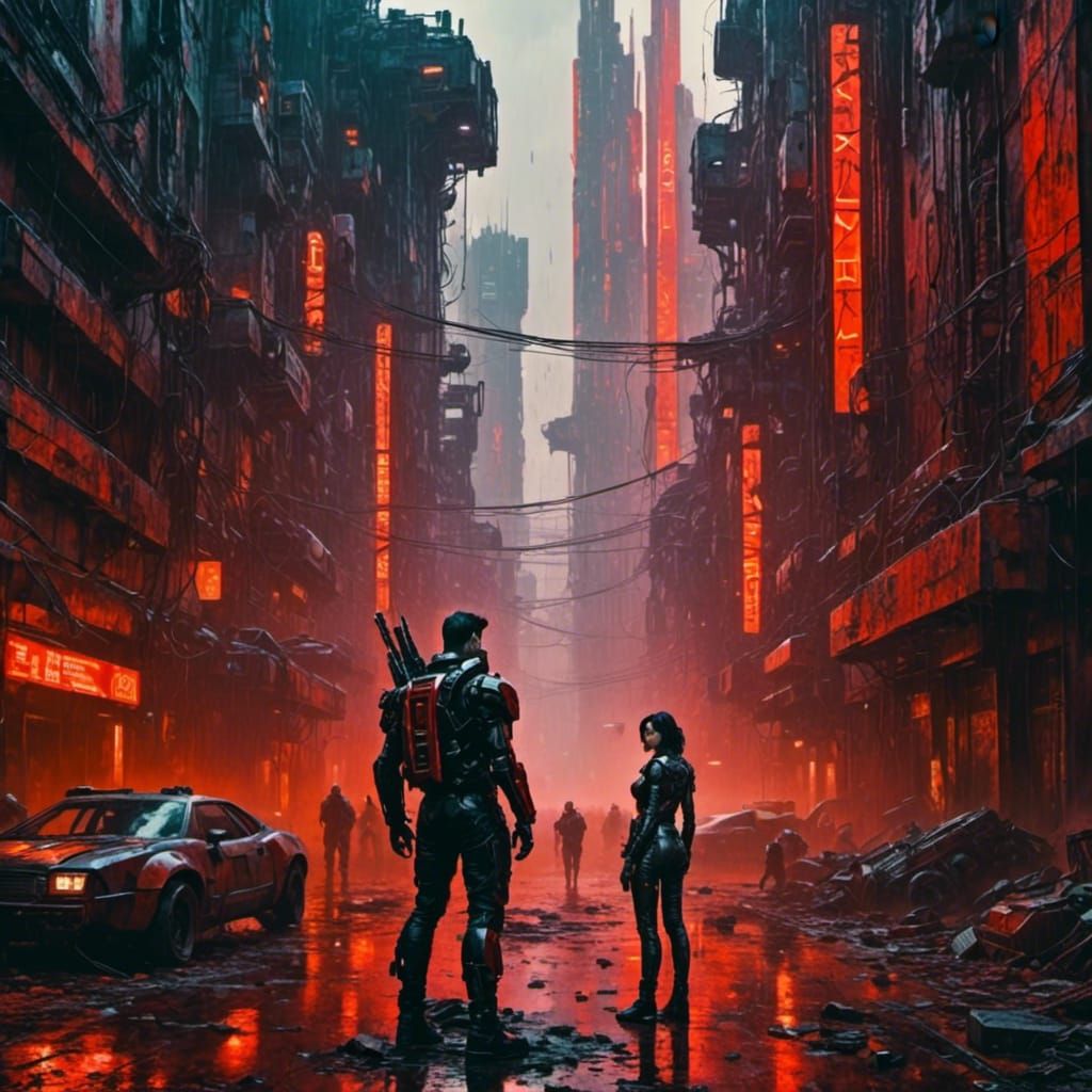 Cyborg Marine in Cyberpunk Warzone