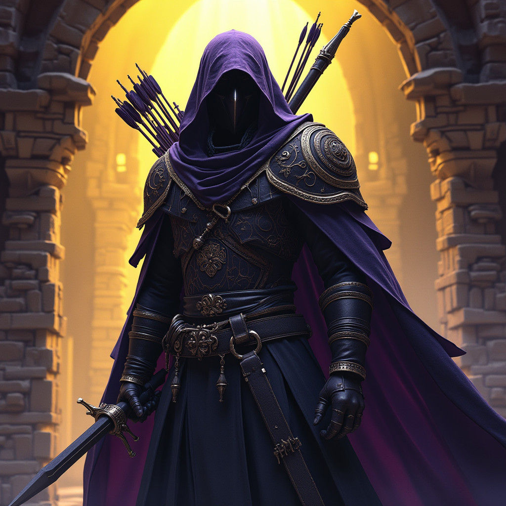 Kenku Rogue in Art Nouveau Style with Bow