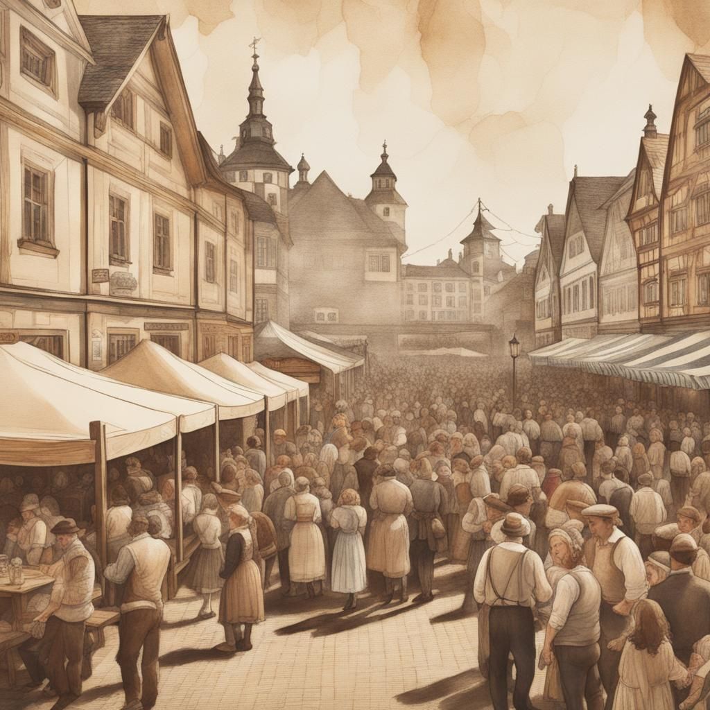 Oktoberfest as Renaissance Architectural Drawing