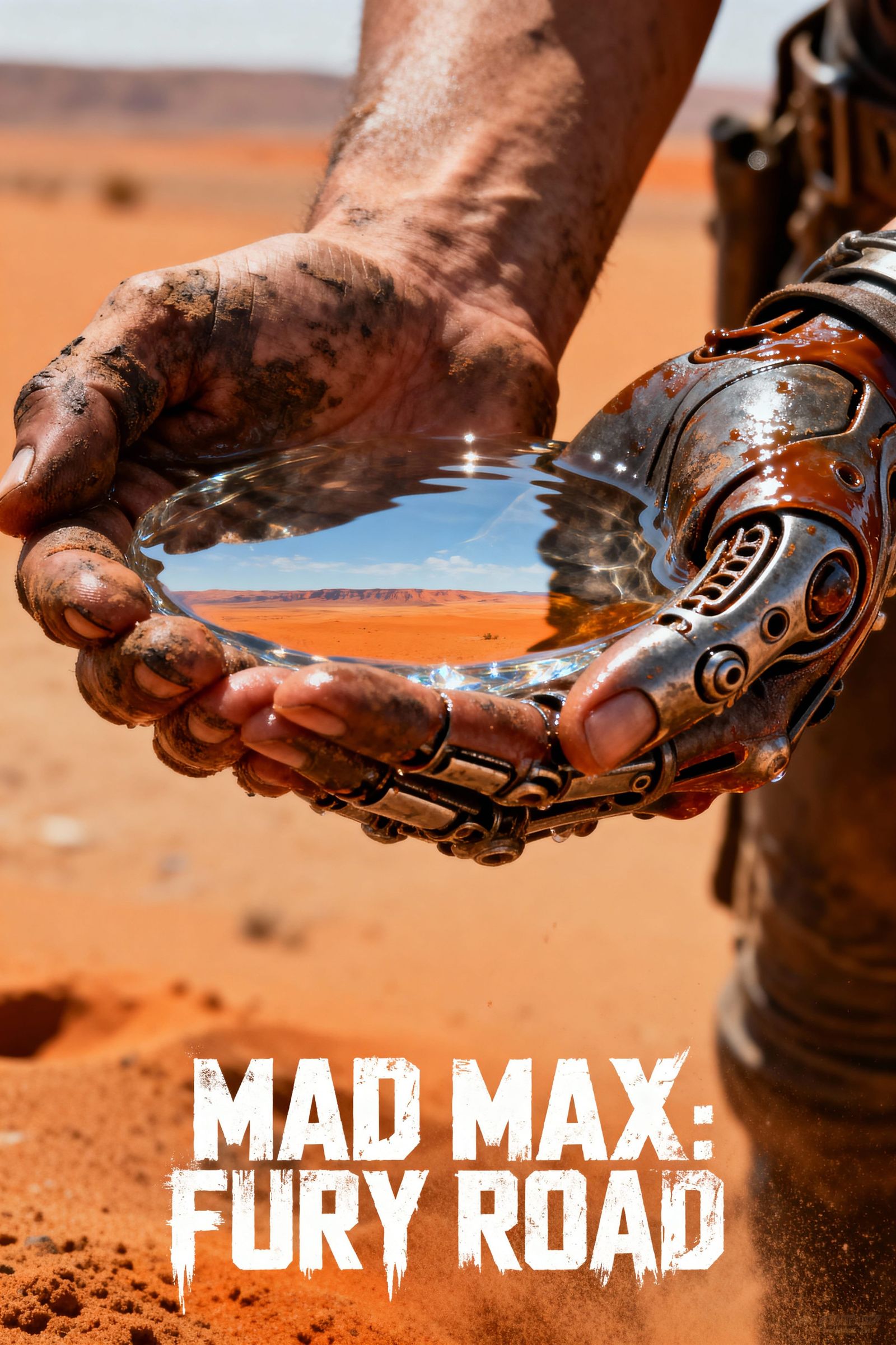 Mad Max Fury Road Poster: Hands Hold Water