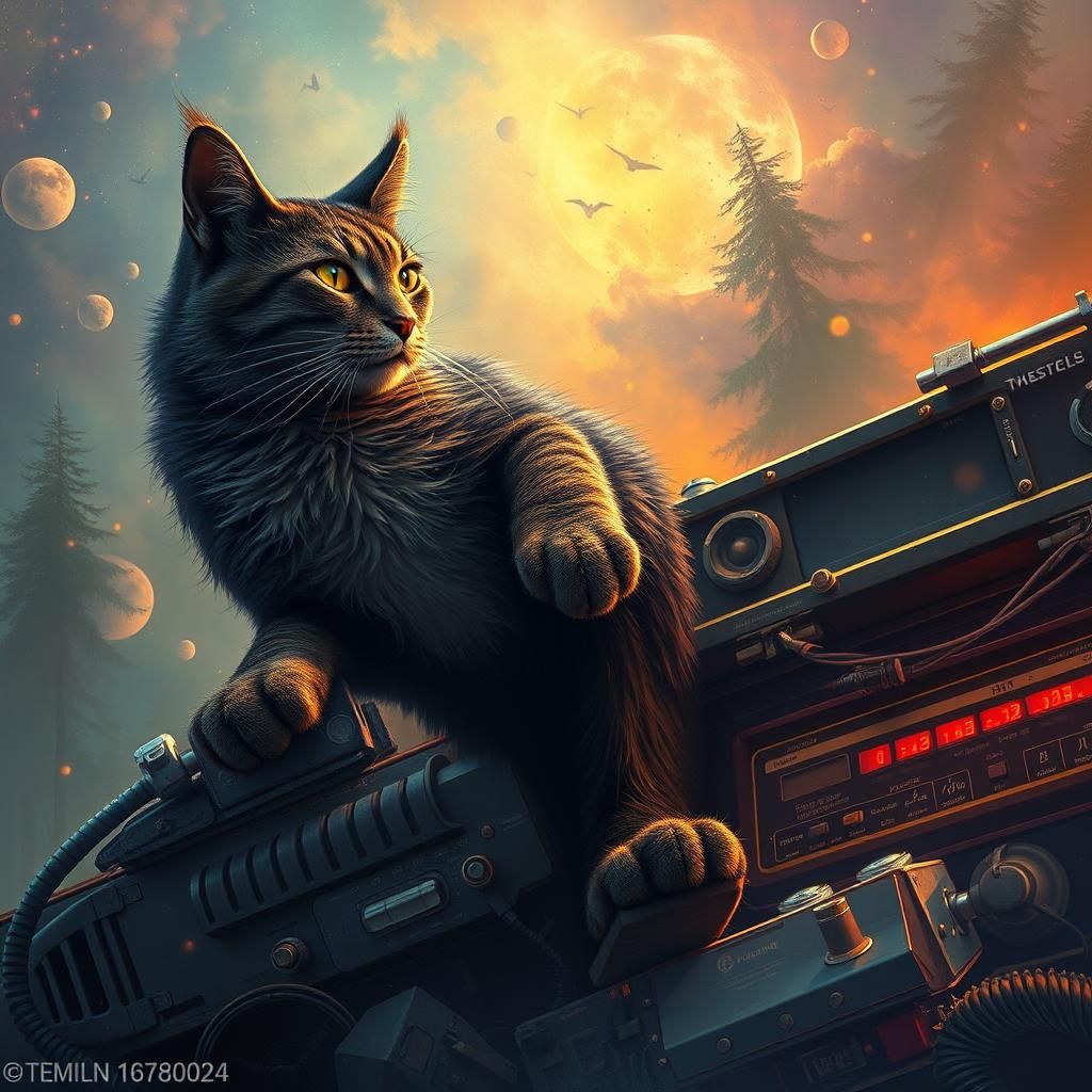 Vintage Radio Waves: Detailed Matte Painting