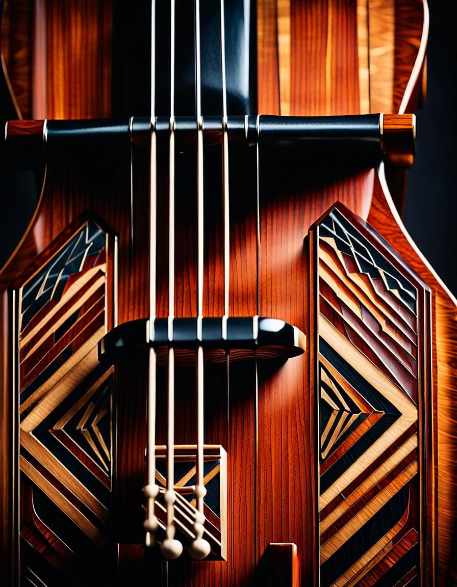 Art Deco Musical Instrument in Studio Photograph