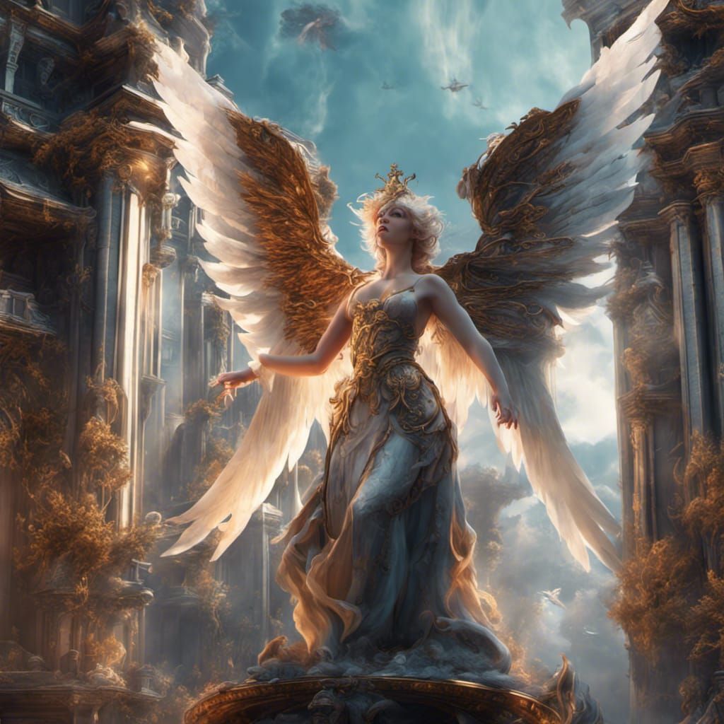 Angels of Wealth: Detailed Fantasy Concept Art