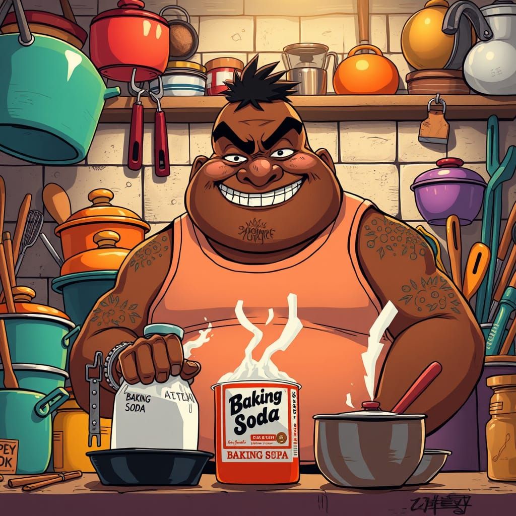 Chubby Anime Gangster Whips Up a Storm in the Kitchen