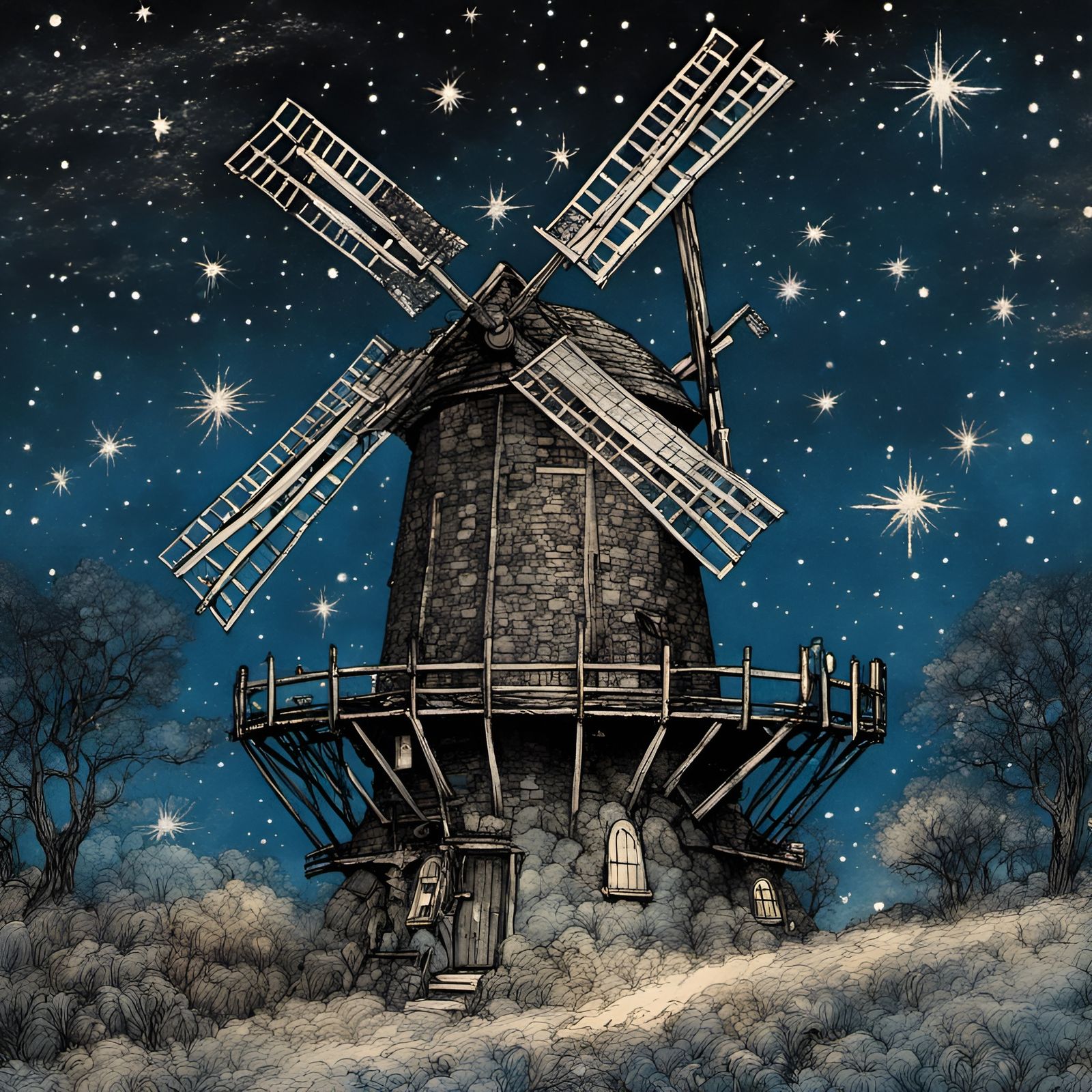 Old  Fashioned Windmill