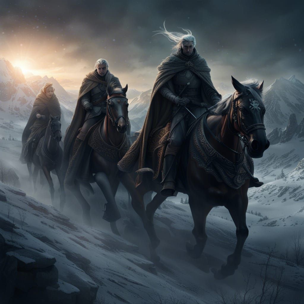 Epic Warriors Ride into Battle: Digital Matte Painting