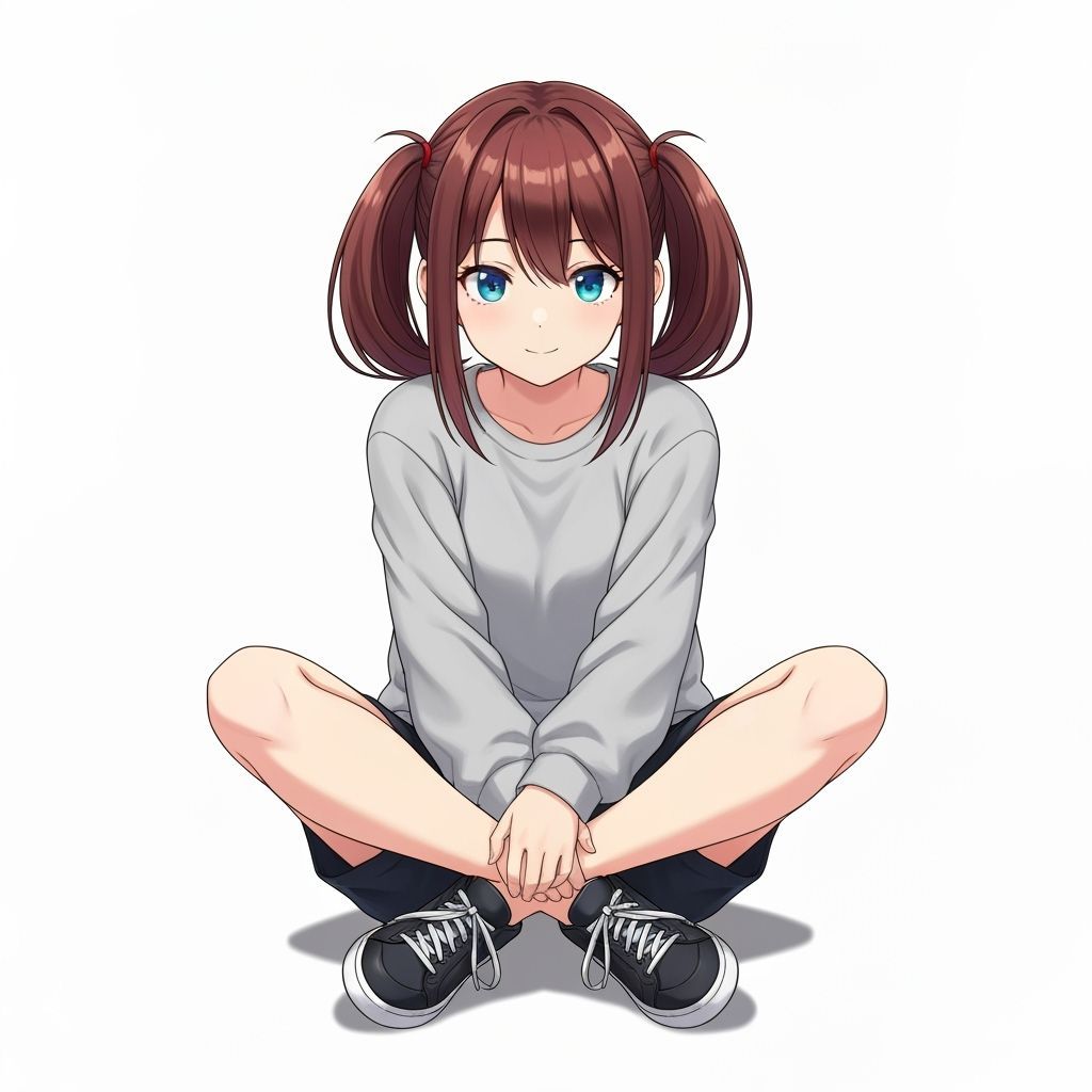Anime Style Teen Girl with Ponytail