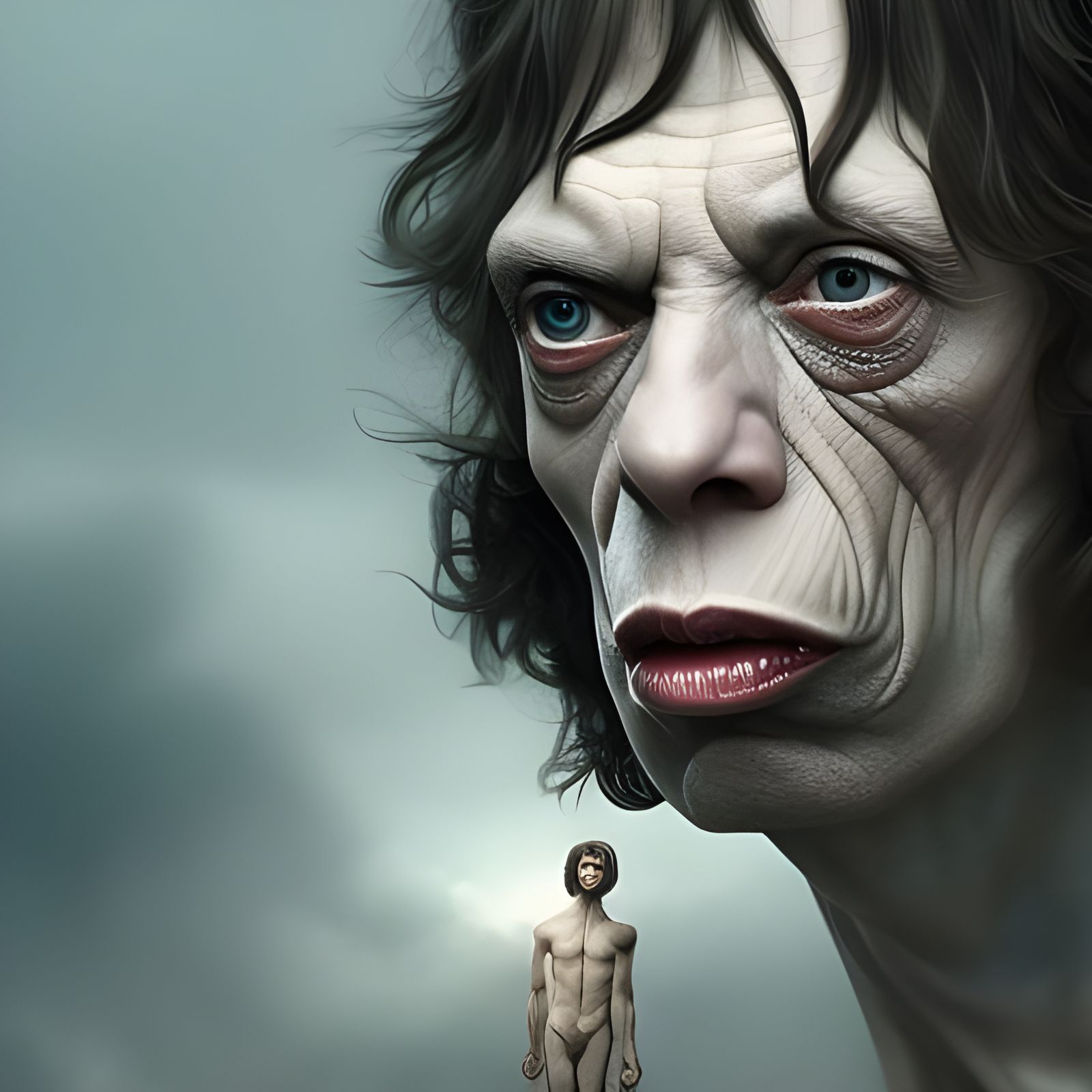 Mick Jagger as gollum