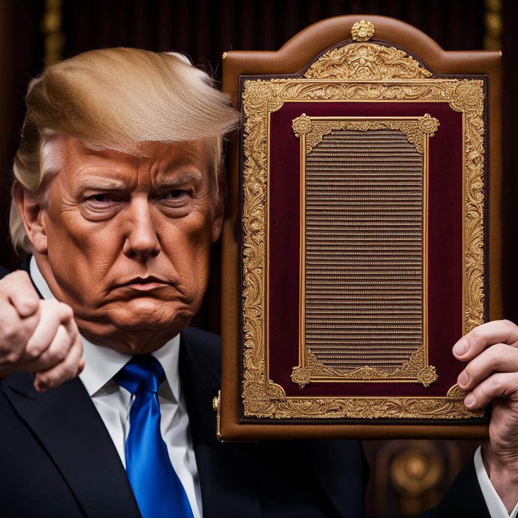 Man Holding Religious Text Digital Art