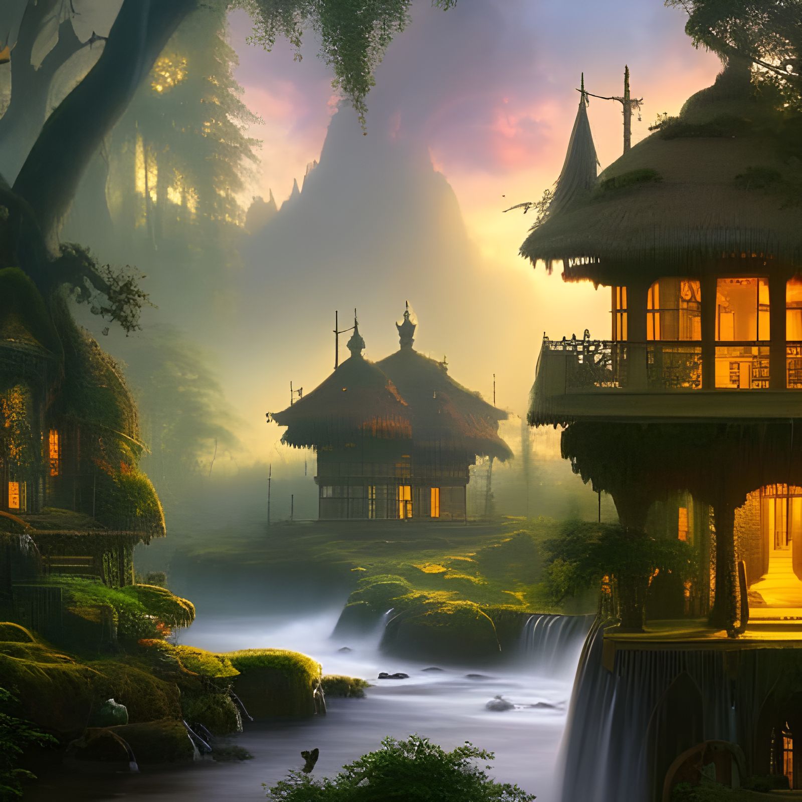 Steampunk Treehouse in Lush Jungle Valley