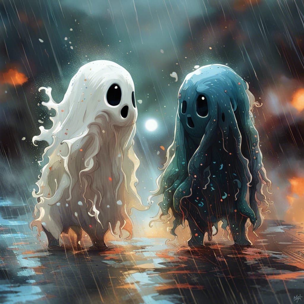 Ghosts playing in the rain
