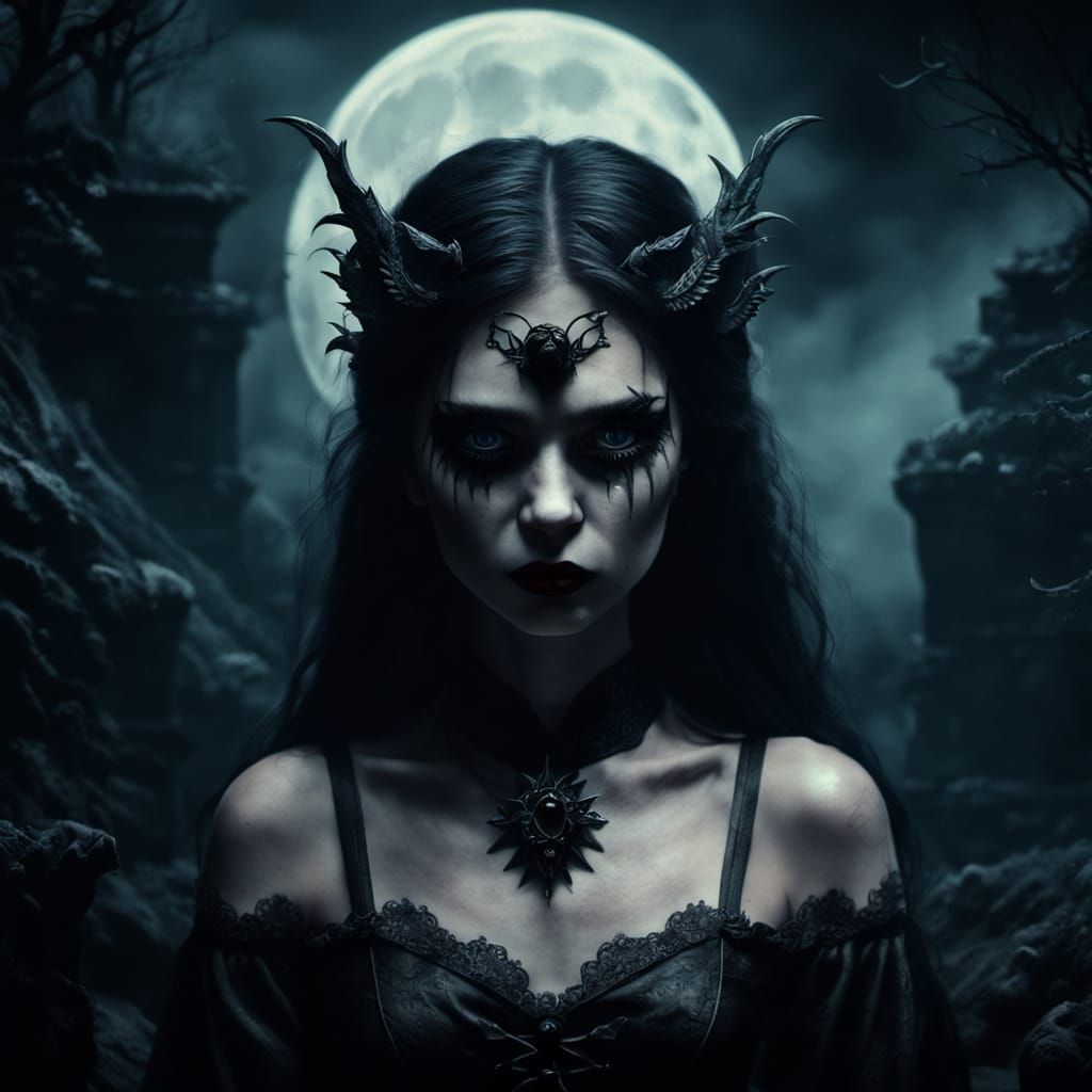 Ominous Sirens in Dark Fantasy, Glowing Eyes