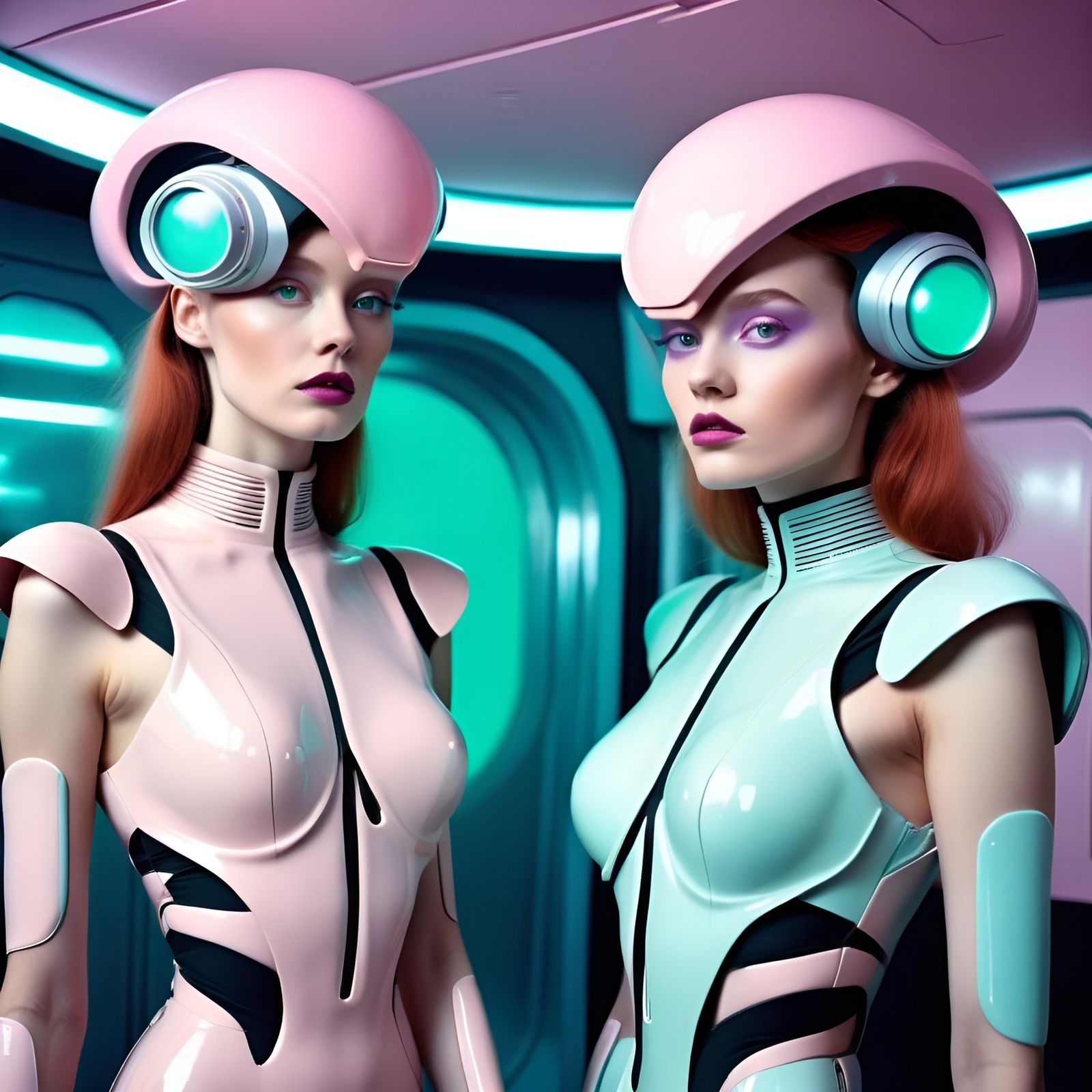 Sci-Fi Fashion Editorial with Aliens and Robots
