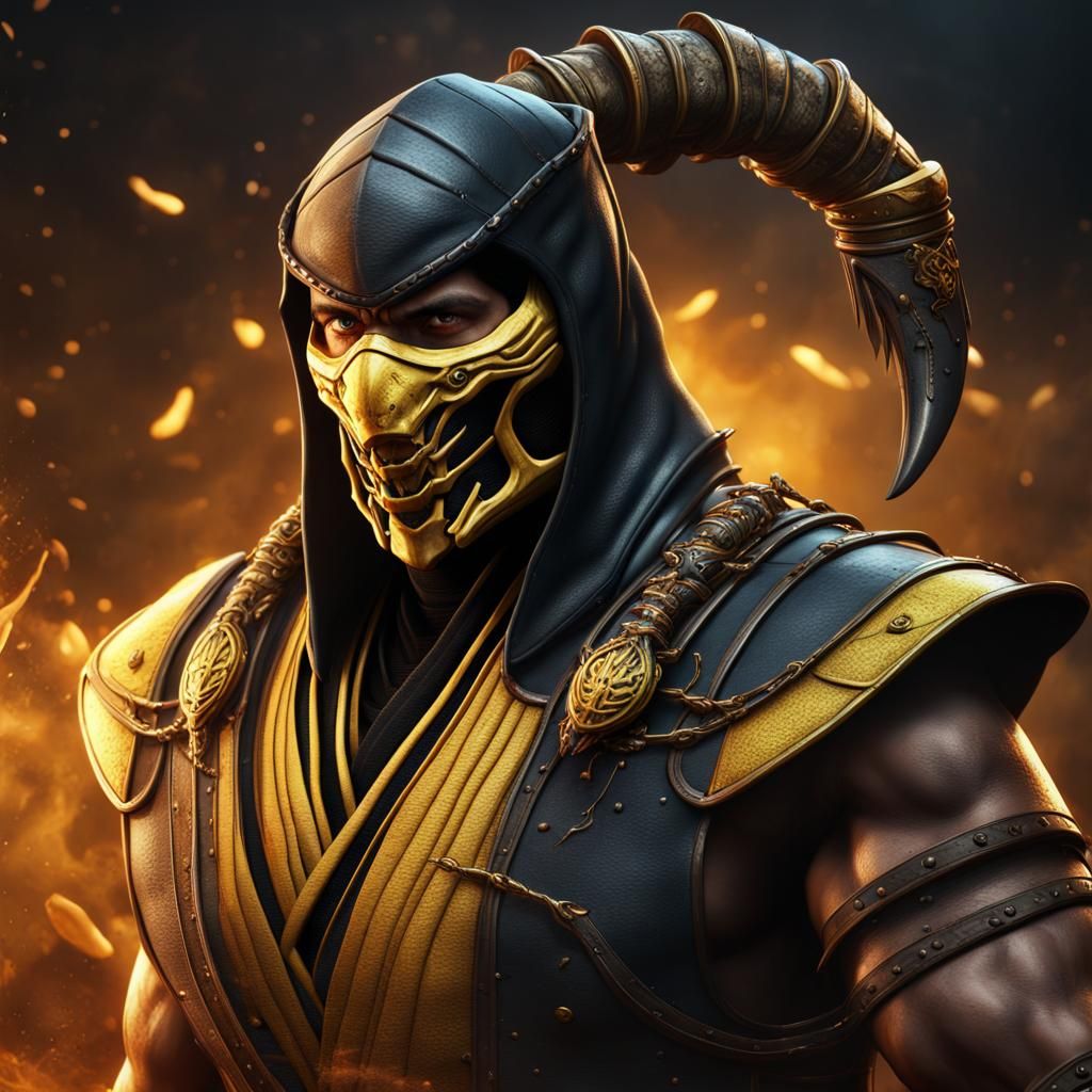 Scorpion from Mortal Kombat: Detailed Fantasy Art