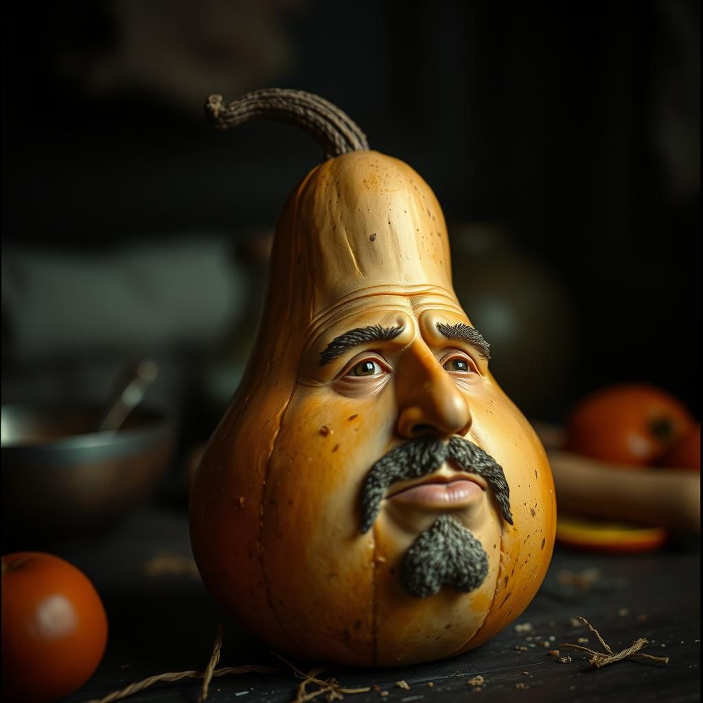 Anthony Bourdain Gourd: Cinematic 35mm Film Still