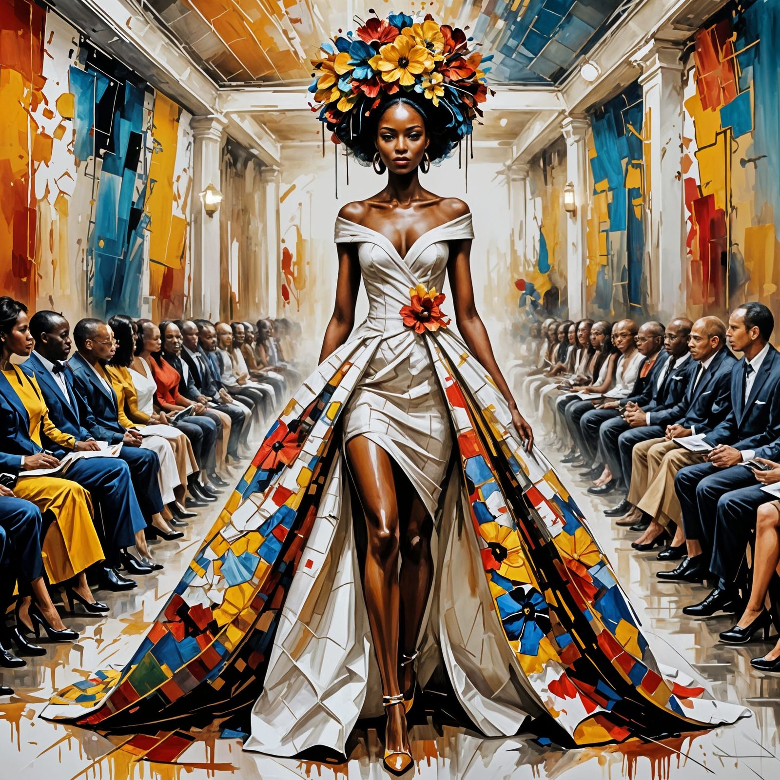 Surreal African Woman Strolls Haute Couture Catwalk