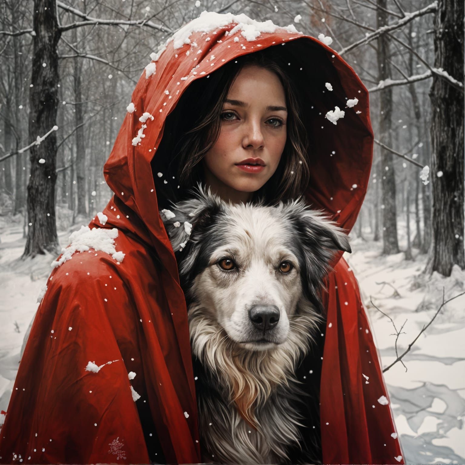 Red Riding Hood Falls for a Loyal Companion in Winter Wonder...