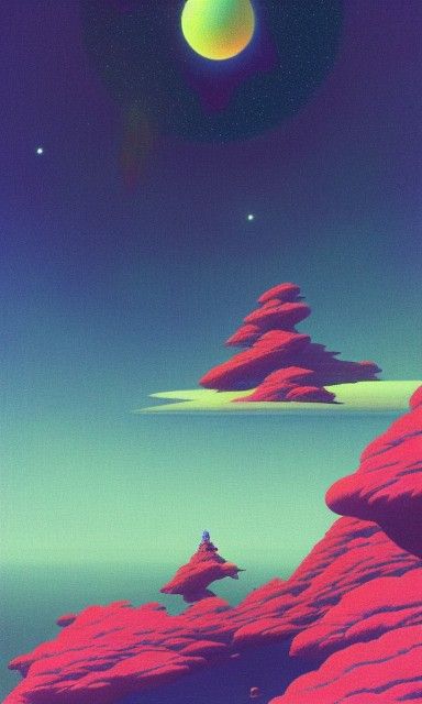 Psychedelic Sci-Fi Multiverse Dreamscape in Space