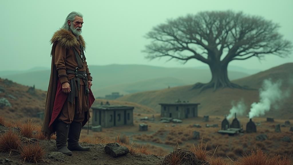 Barren Landscape with Ancient Village in Unreal Engine