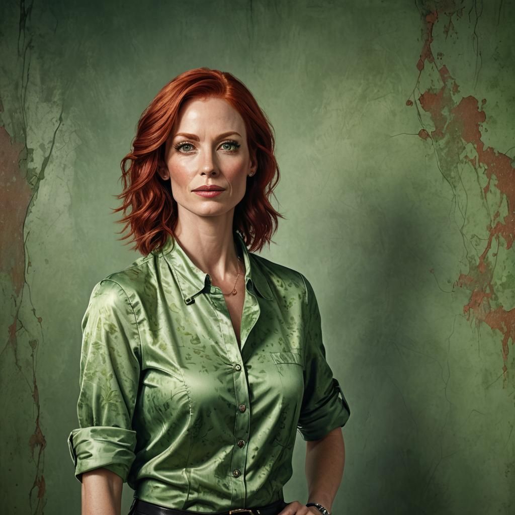 Hyperrealistic Portrait of a Red-Haired Celebrity Chef