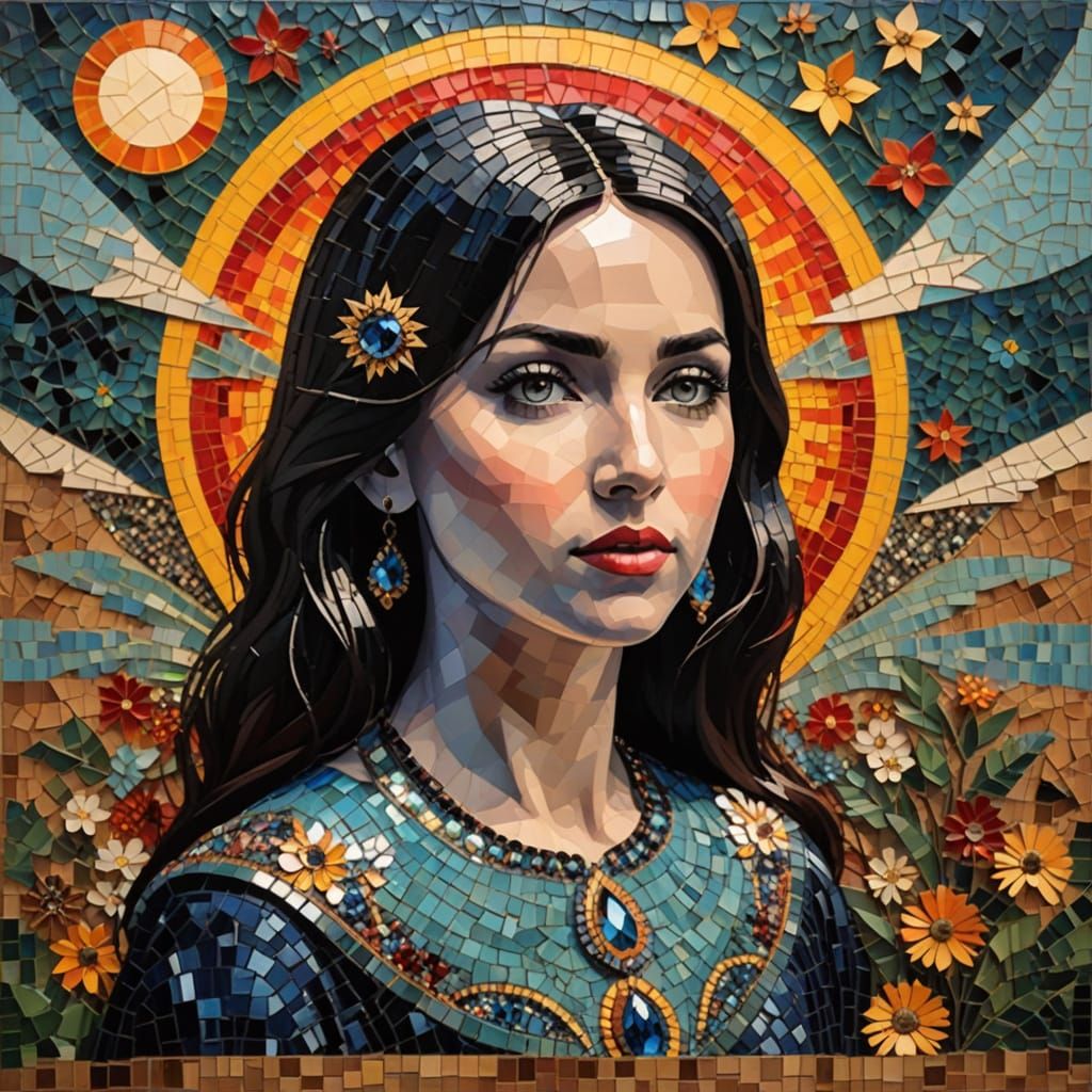 Intricate Mosaic Art Generated by AI