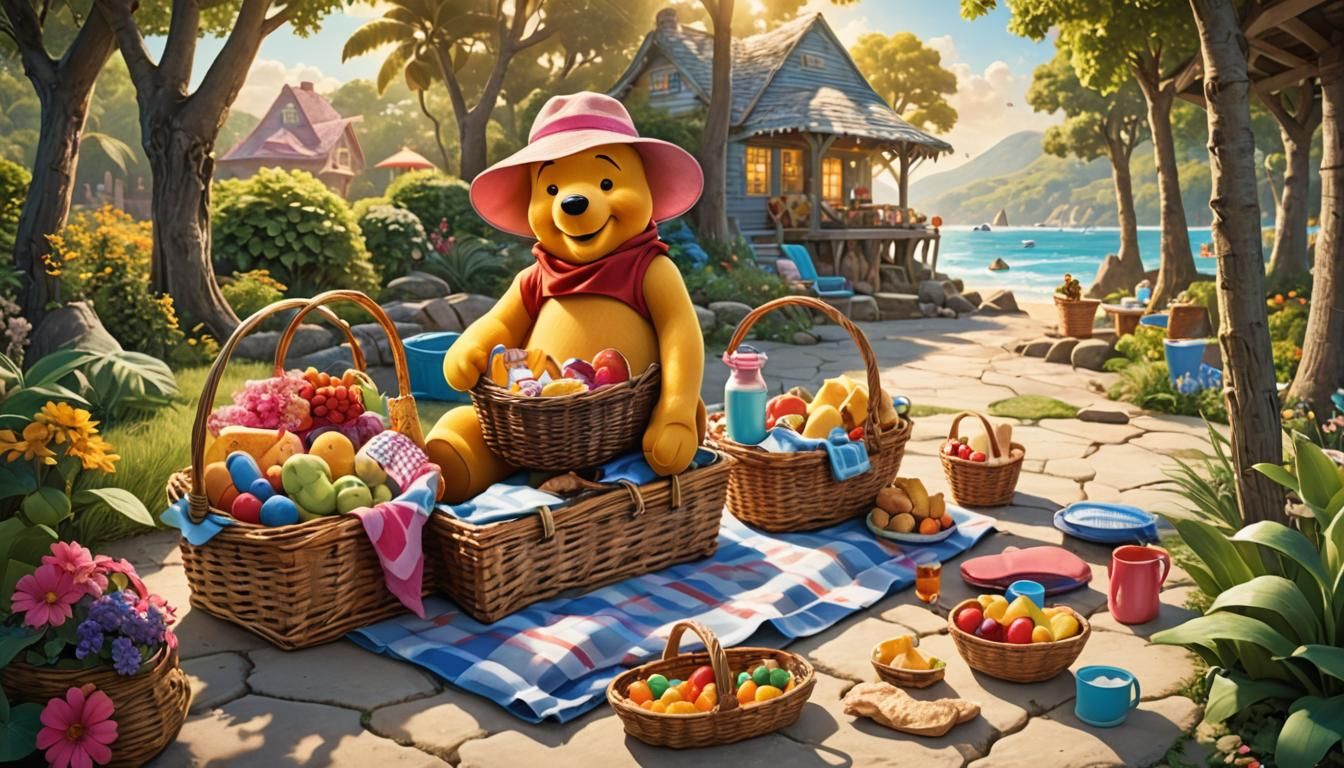 Winnie The Pooh Oceanside Picnic