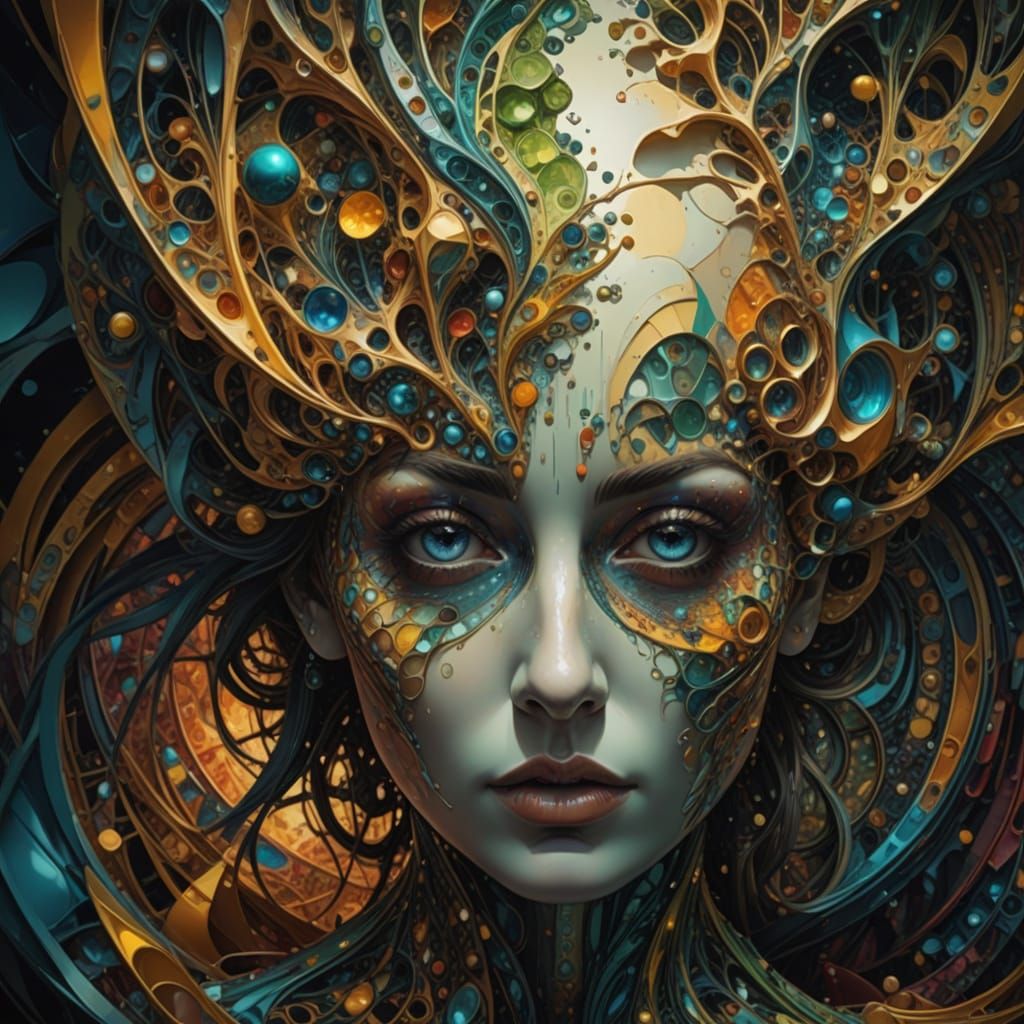 Hyperrealistic Masterpiece in Vibrant, Geometric Expressioni...