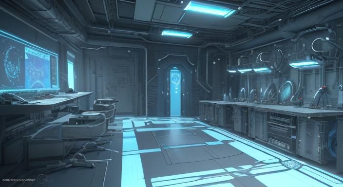 Dystopian Lab Escape in 3D Game Style