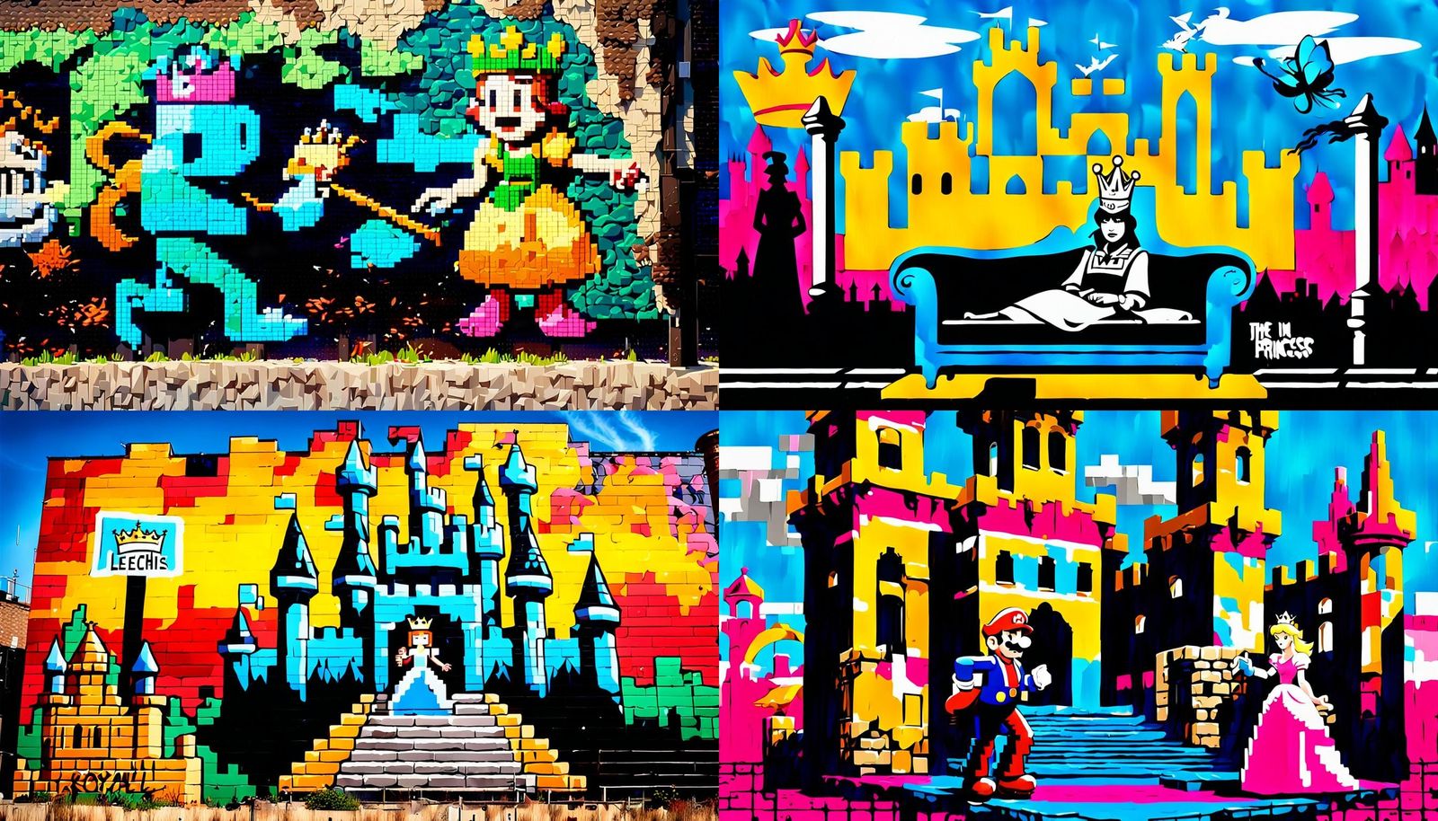 Street Art: 80s Game with Political Message