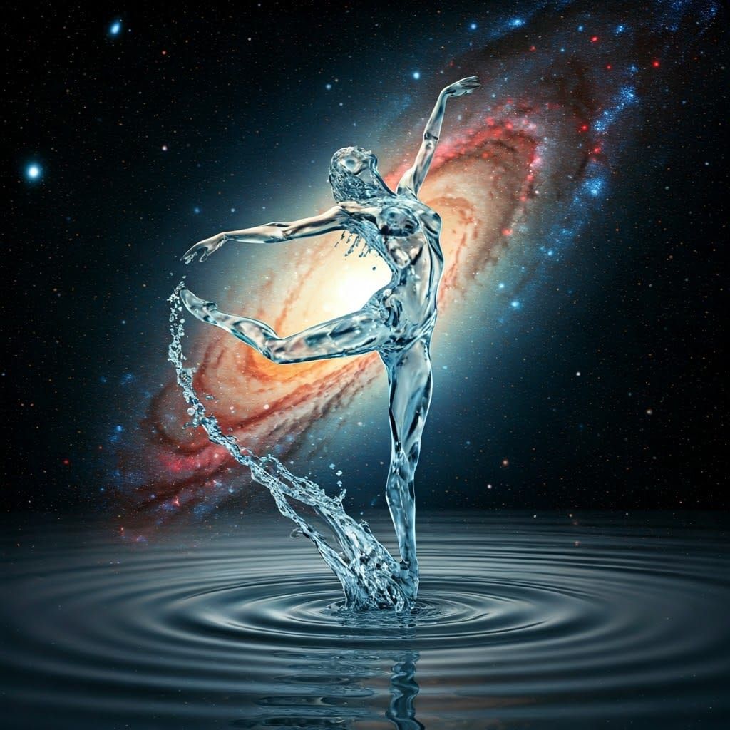 Ethereal Crystal Dancer in Stellar Splendor
