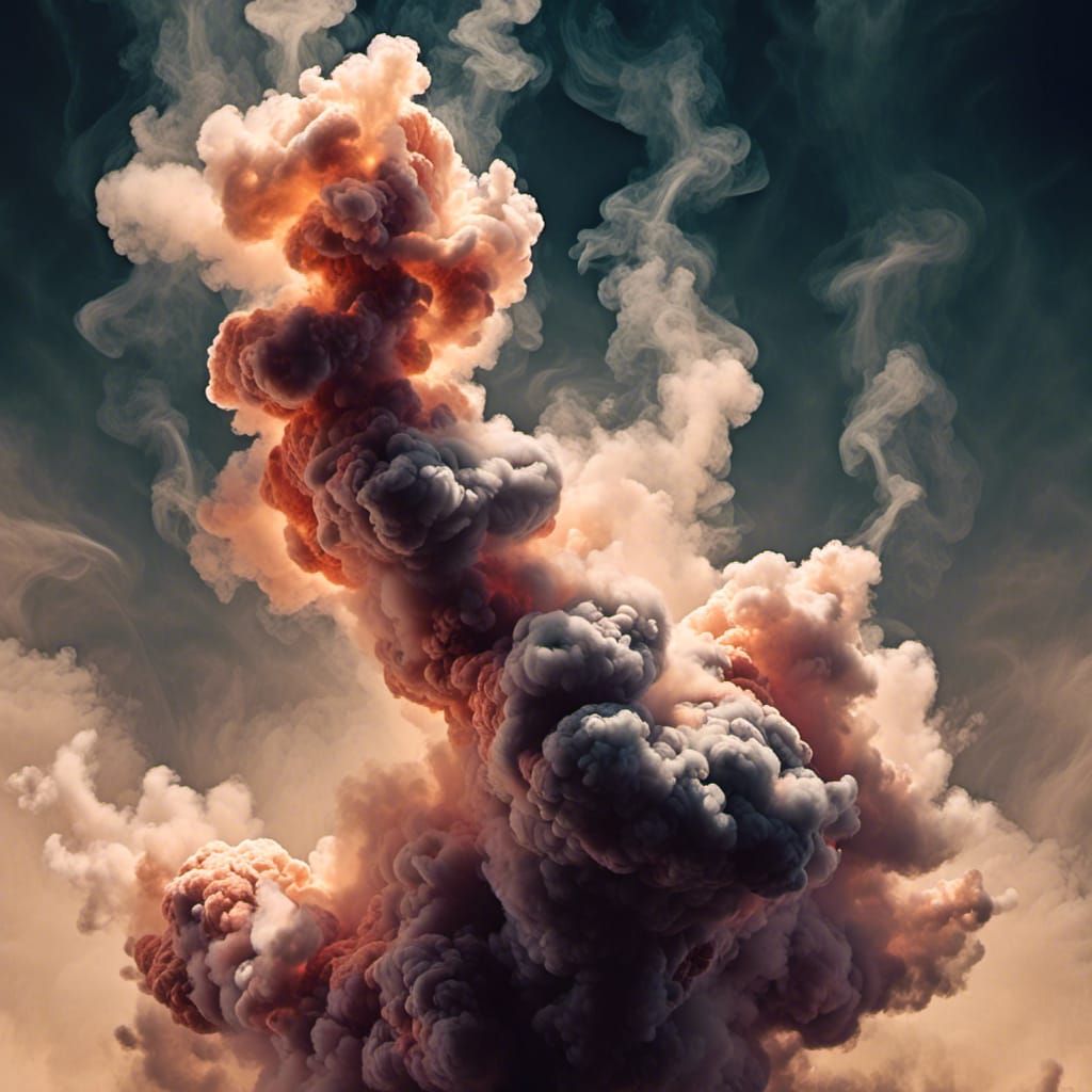 Surreal Smoke Word Above Lit Match