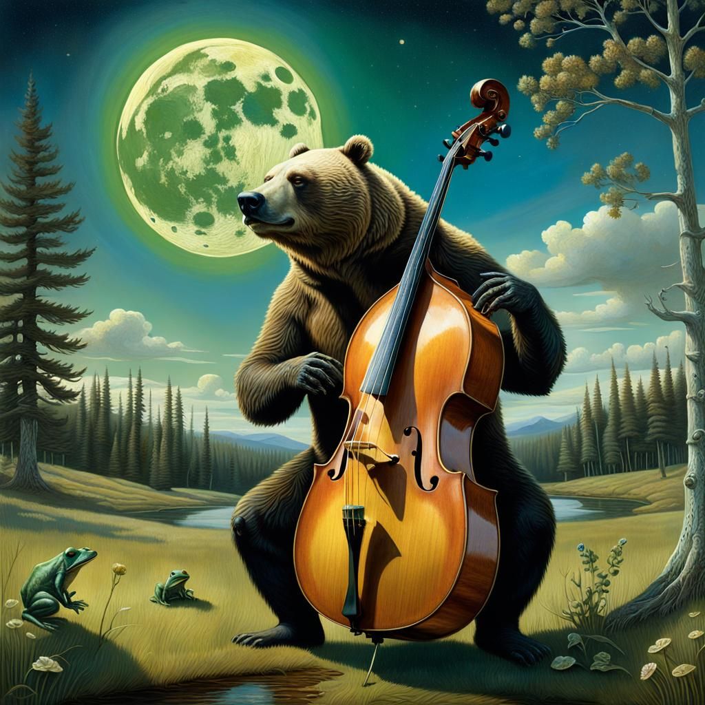 Grizzly Bear Plays Bass in Magical Realist Style