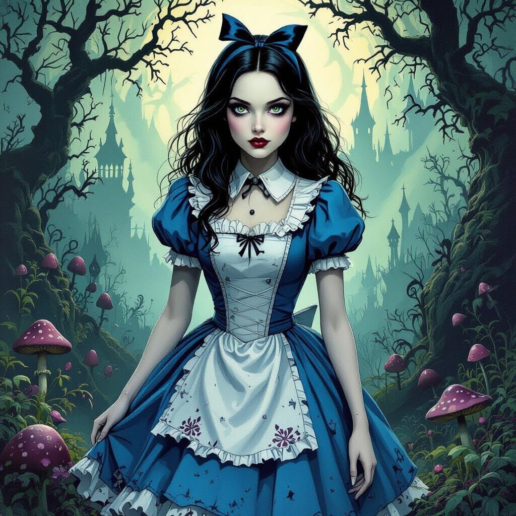 Gothic Alice Navigates Twisted Wonderland